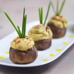 Gluten-Free Stuffed Mushrooms With Mustard Greens