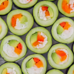 Healthy Vegan Cucumber Sushi Rolls With Spicy Mayo