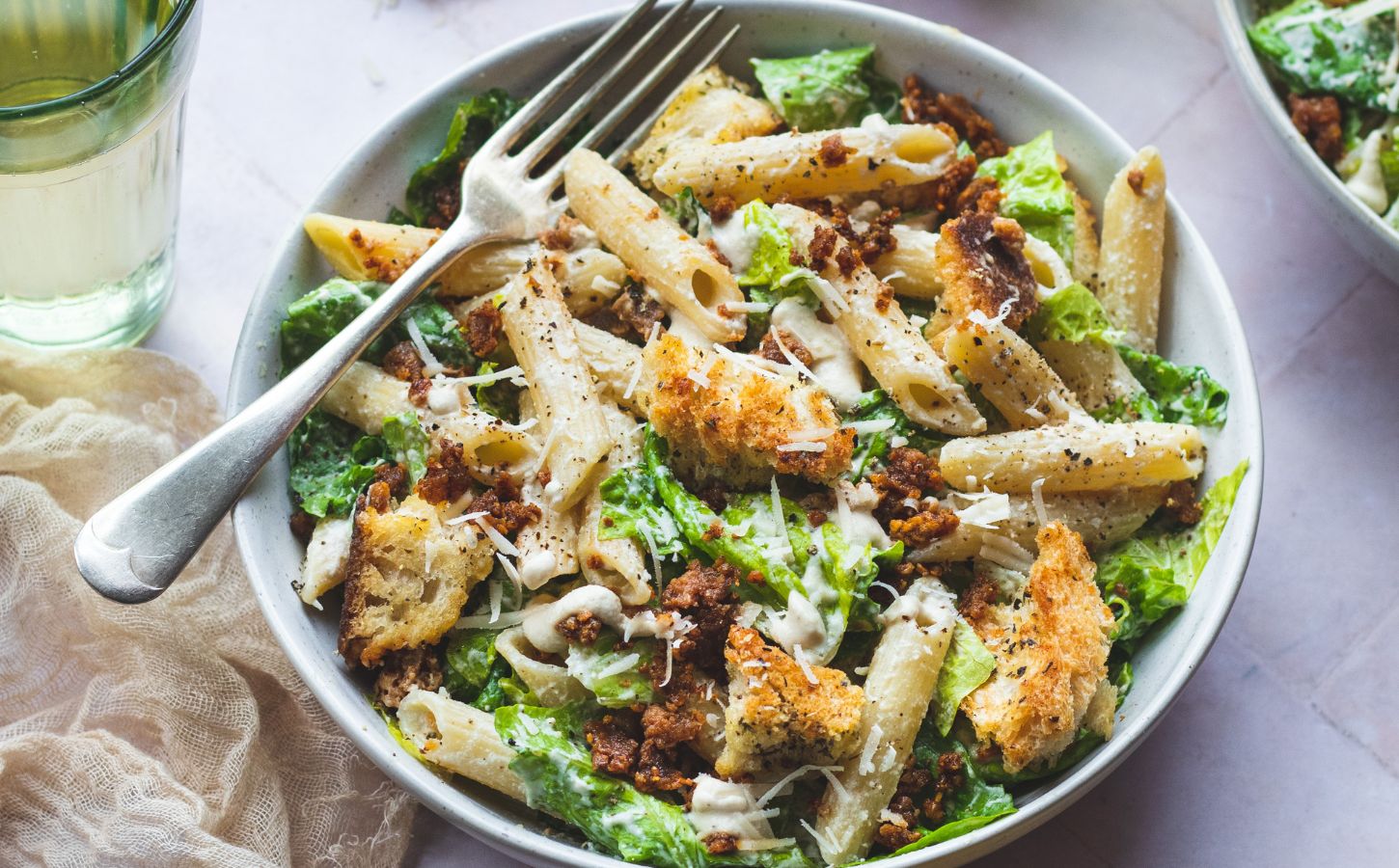 This Caesar Pasta Salad Is Completely Vegan