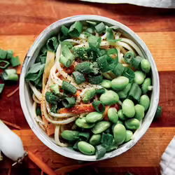 Vegan Ginger Udon Noodle Bowl