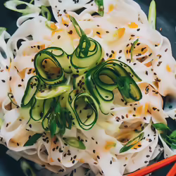 Easy VeganÂ Cold Cucumber Chile Sesame Noodles