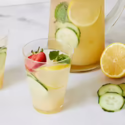 Vegan Strawberry Lemon Elderflower Mocktail