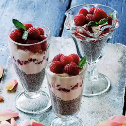 Vegan Indian Raspberry-Rose Falooda