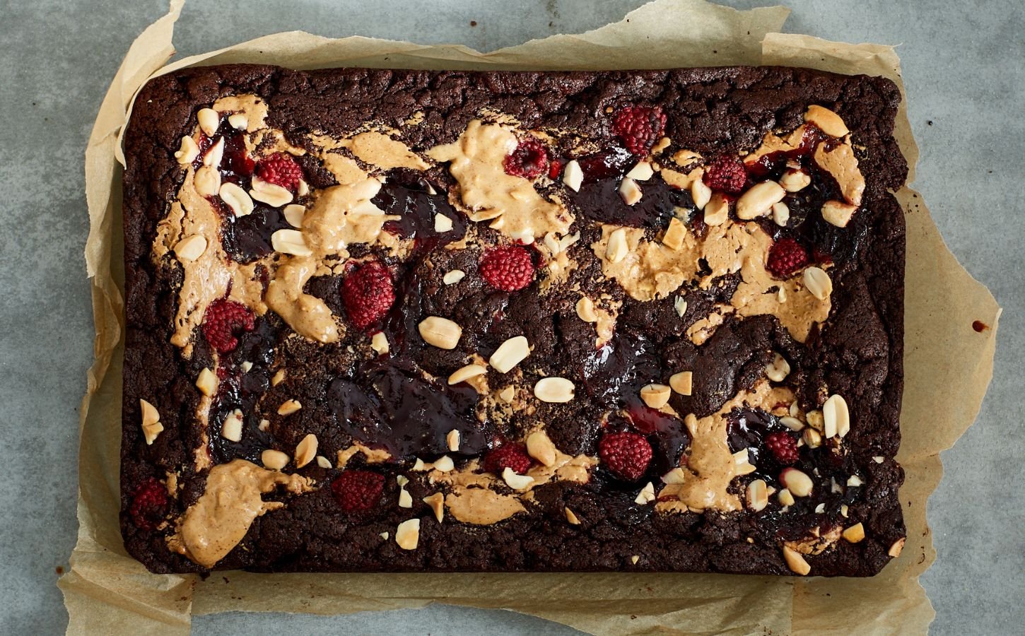 Try These Gooey PBJ Brownies