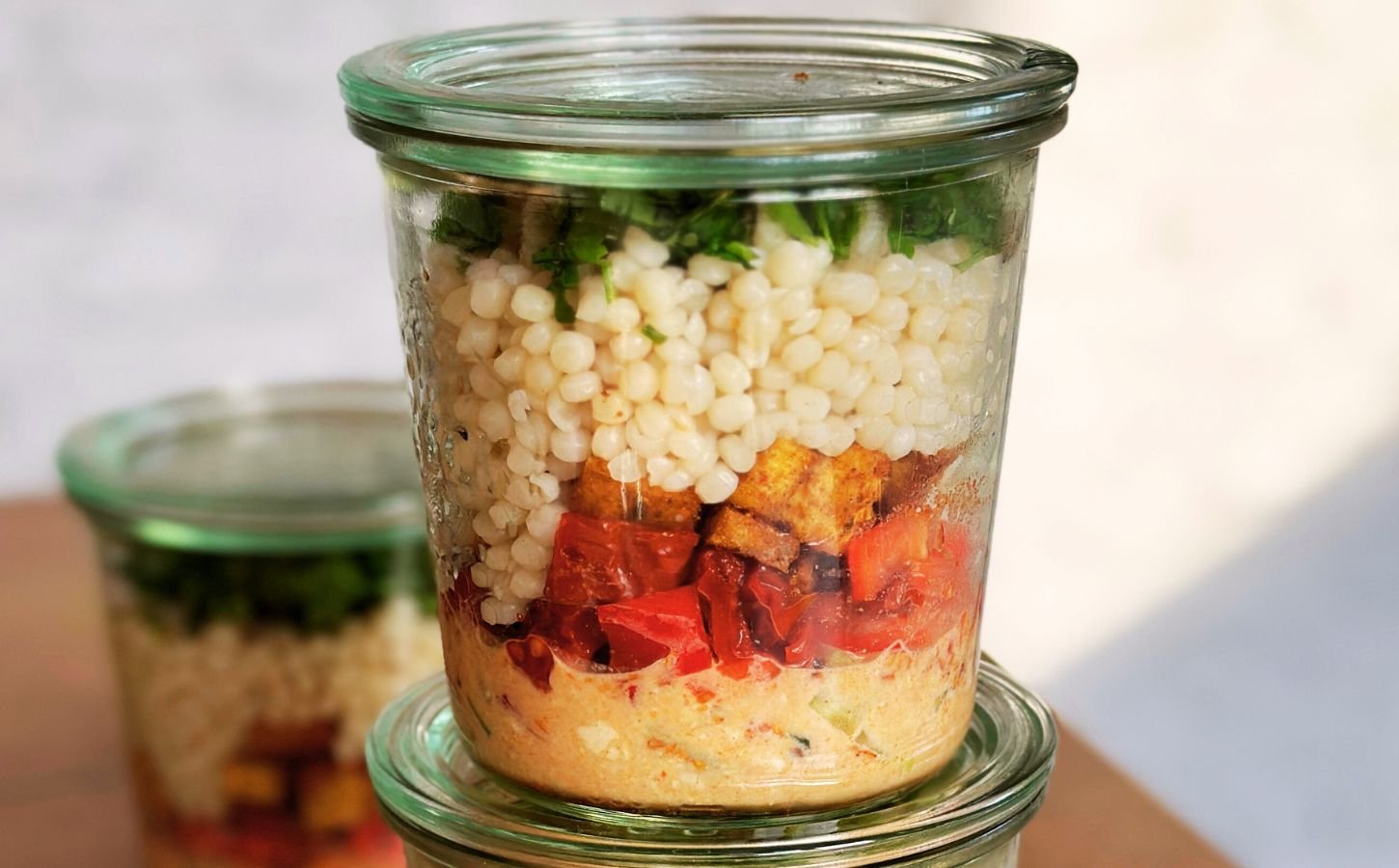 How To Make This High Protein Couscous Salad Jar
