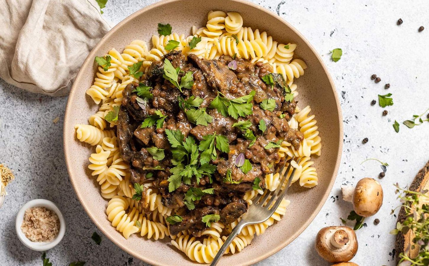 This Lentil Stroganoff Is Packed With Plant Protein