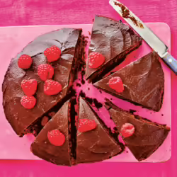 Decadent Double-Chocolate Vegan ‘Love’ Cake With Raspberry Filling