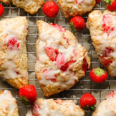 Vegan Strawberries and Cream Scones
