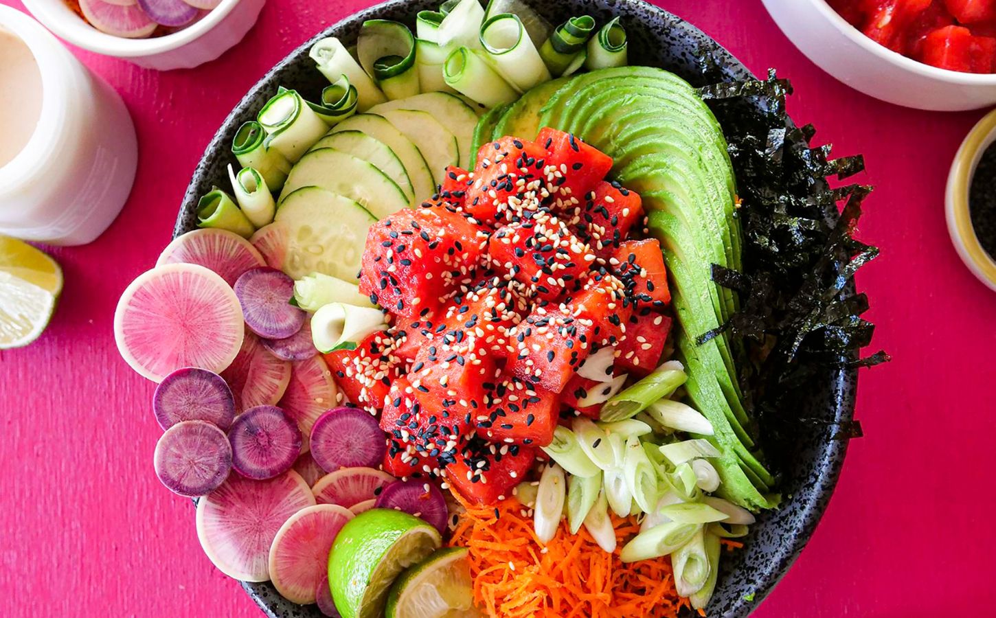 These Watermelon Poke Bowls Are Packed Full Of Flavor