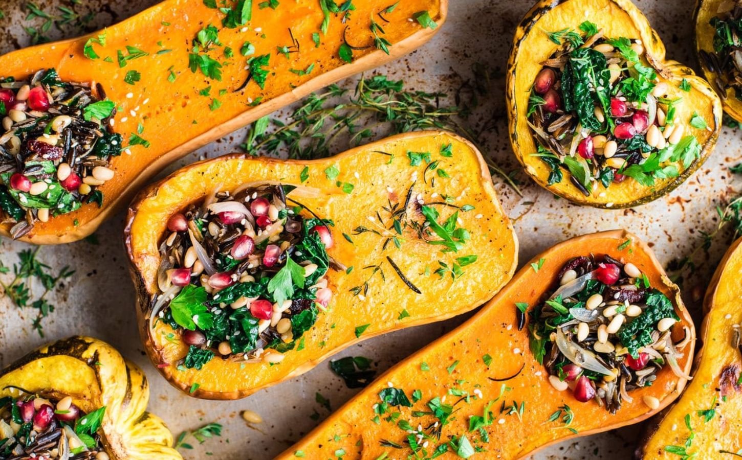 This Wild Rice-Stuffed Squash Is A Hearty And Wholesome Vegan Dinner