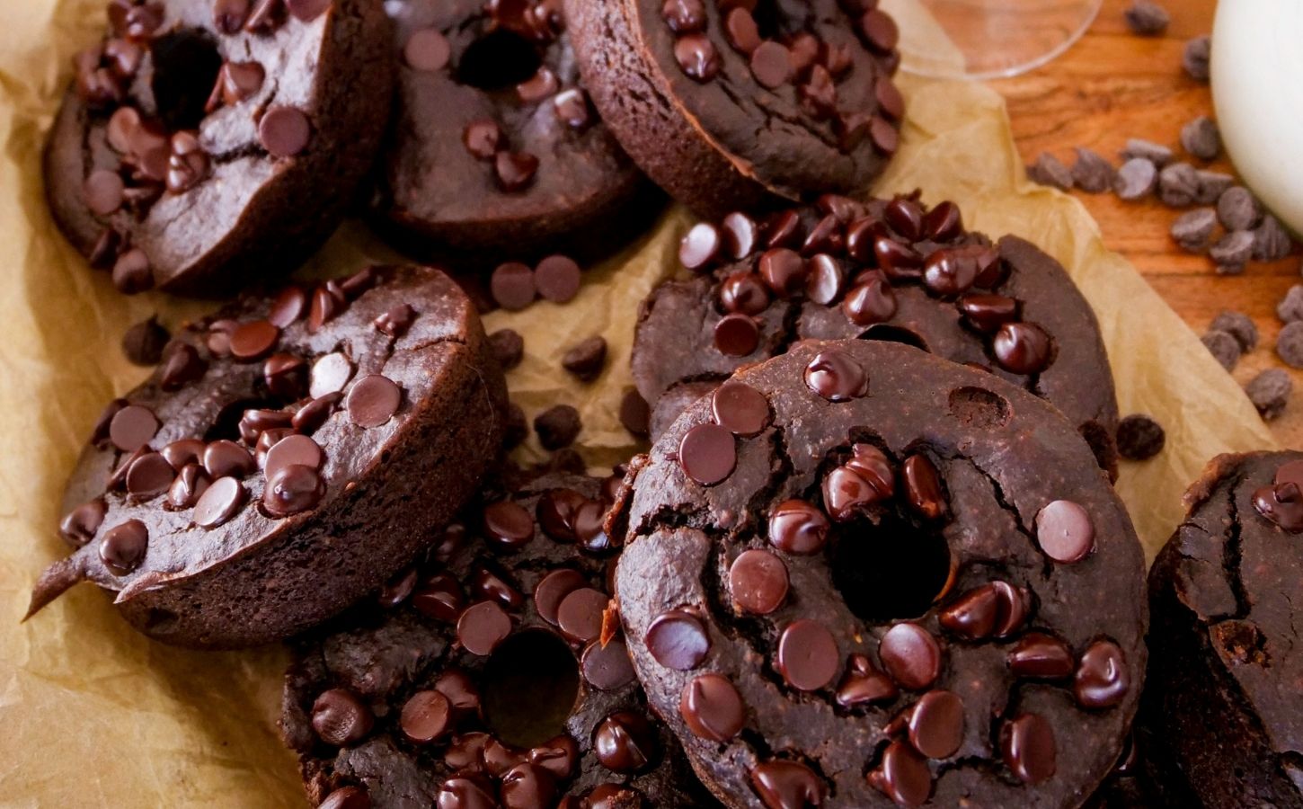 Dark Chocolate Baked Donuts