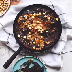 Vegan Gooey Chocolate Frying Pan Biscoff Brownies