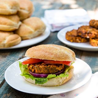 African-Inspired Sweet Potato and Black Bean Burgers
