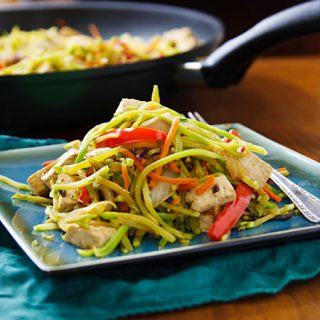 Broccoli Slaw Stir-Fry with Tofu