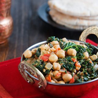 Curried Chickpeas and Kale