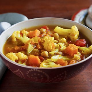 Curried Cauliflower and Sweet Potato Soup