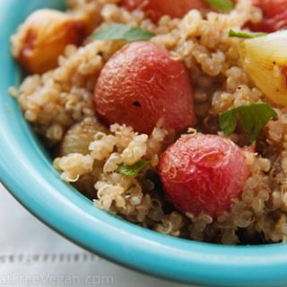 Quinoa with Roasted Radishes and Pearl Onions