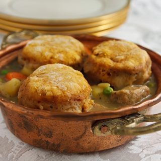 Celebration Pot Pie with Pumpkin Biscuit Crust