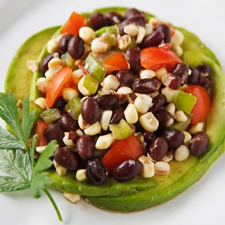 Raw Corn and Black Bean Salad with Avocado
