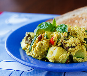Scrambled Tofu with Porcini Mushrooms