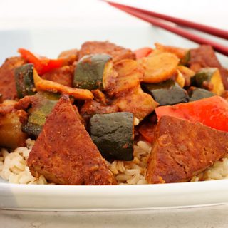 Chinese Barbecued Tofu and Vegetables