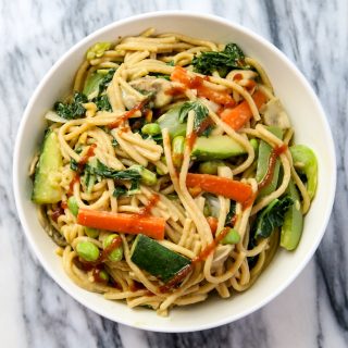 Pasta and Vegetables with Peanut Sauce