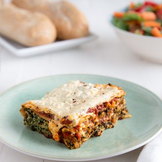 Easy Vegan Spinach and Mushroom Lasagna