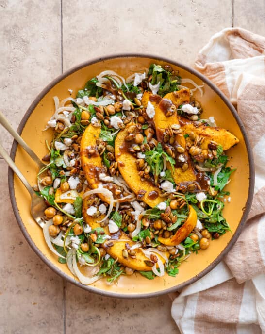 Roasted Pumpkin Salad with Balsamic Vinaigrette