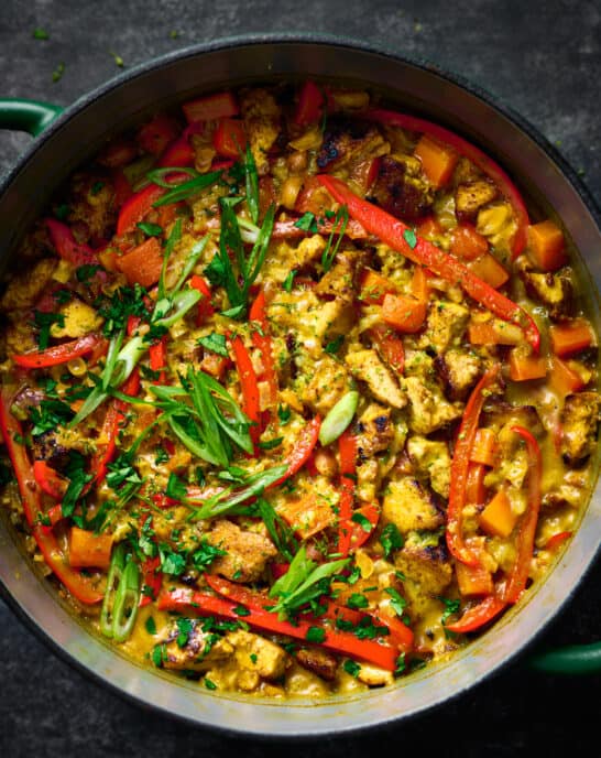 Creamy Coconut Rice with Five Spice Tofu