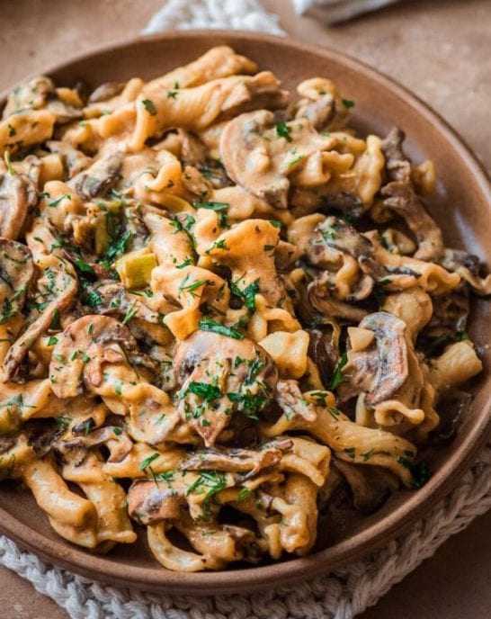 Creamy Vegan Mushroom Stroganoff