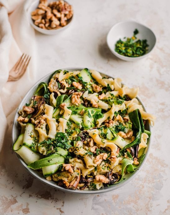 10-Ingredient Roasted Eggplant Pasta