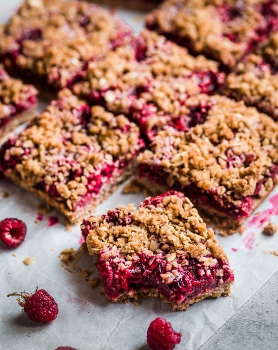 Vegan Raspberry Crumble Bars
