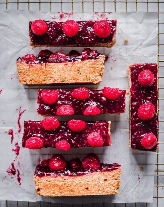 No-Bake Vegan Peanut Butter and Jelly Bars