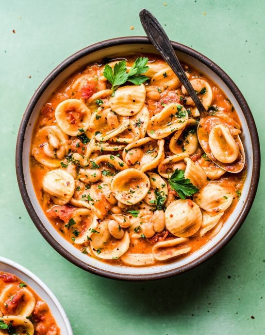 Vegan Italian White Bean and Pasta Stew
