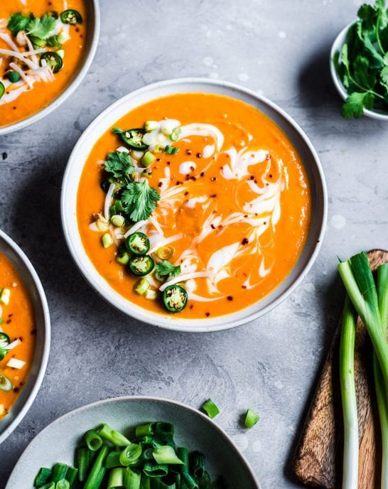 Instant Pot Thai Red Curry Sweet Potato Soup