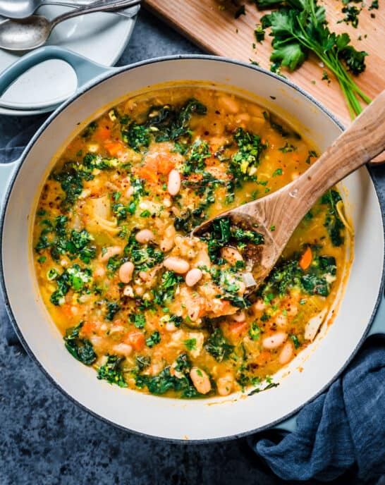 Creamy White Bean Soup with Kale