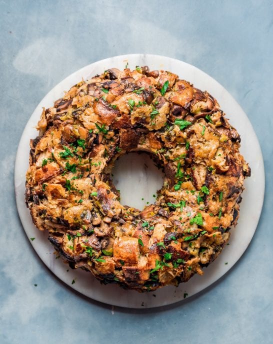 Vegan Thanksgiving Stuffing | Wild Mushroom Stuffing