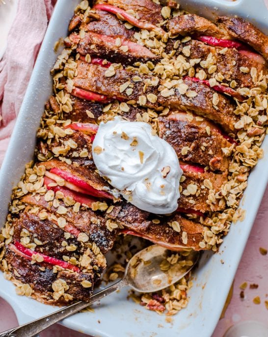 Vegan Apple Cinnamon French Toast Casserole