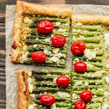 Asparagus Puff Pastry with Pesto