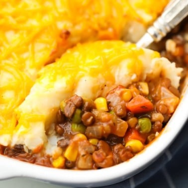 Lentil Shepherd’s Pie with Cheesy Mashed Potatoes