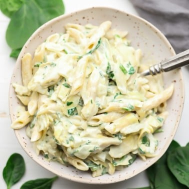Vegan Spinach Artichoke Pasta