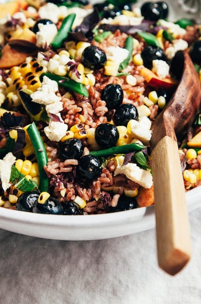 Summer Picnic Salad with Blueberries & Vegan “Feta”
