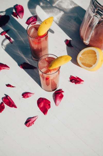 Strawberry Rosewater Chia Fresca