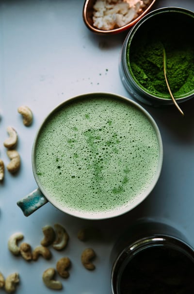 Coconut Cashew Matcha Latte