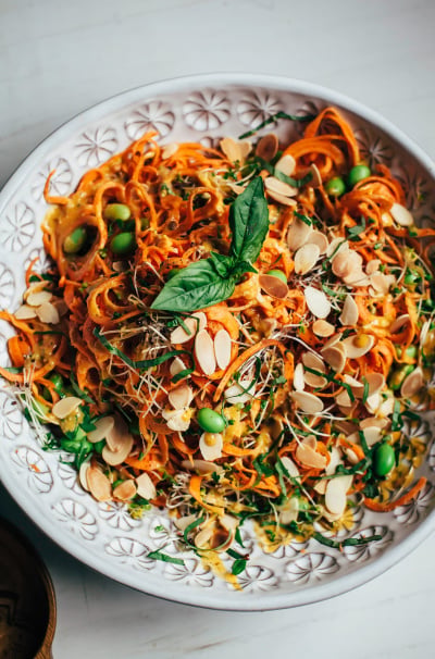 Sweet Potato Noodle Salad with Chipotle Miso Sauce