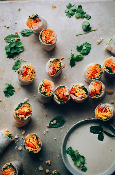 Papaya Salad Rolls