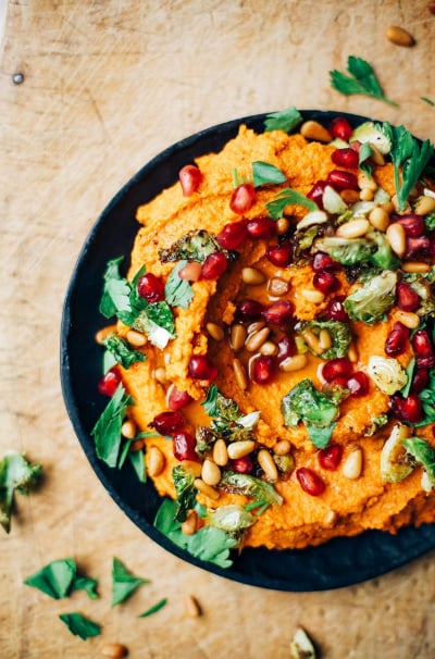 Roasted Carrot & Harissa Chickpea Dip