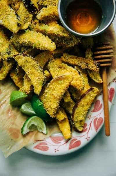 Crispy Eggplant Polenta Bites with Lime