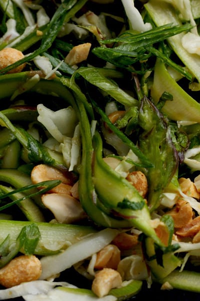 Shaved Asparagus Salad with Chili Lime Dressing