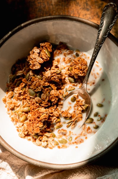 Toasty Maple Cinnamon Pumpkin Seed Granola